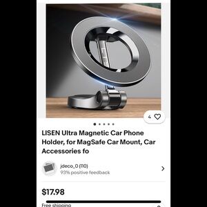 Silver Phone Holder Ring